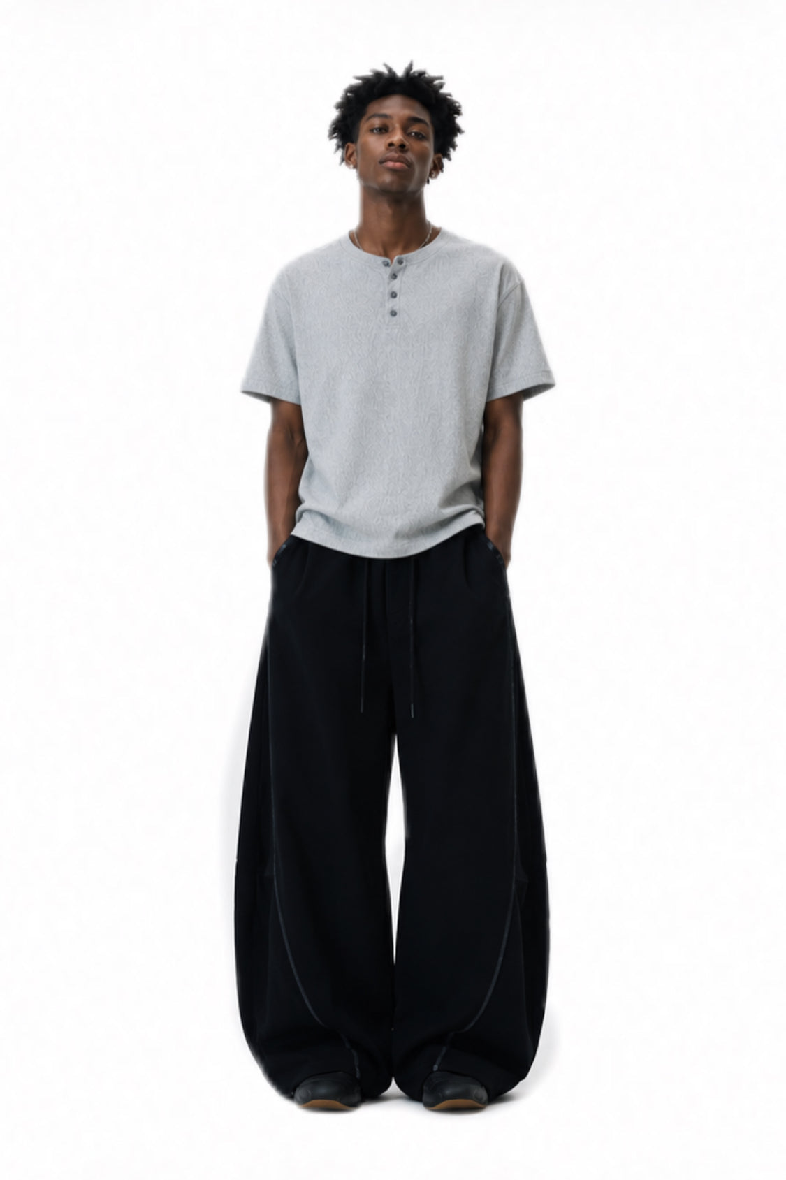 Cloudline Grey Wide-Leg Sweatpants