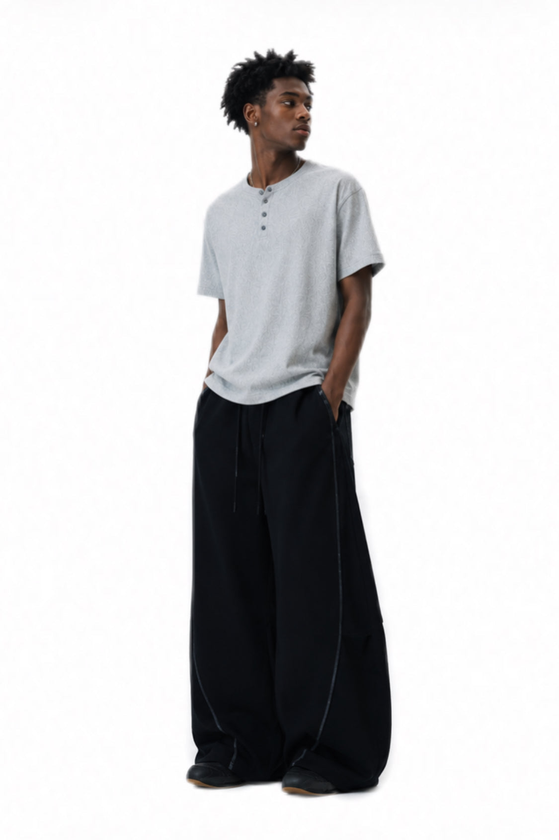 Cloudline Grey Wide-Leg Sweatpants