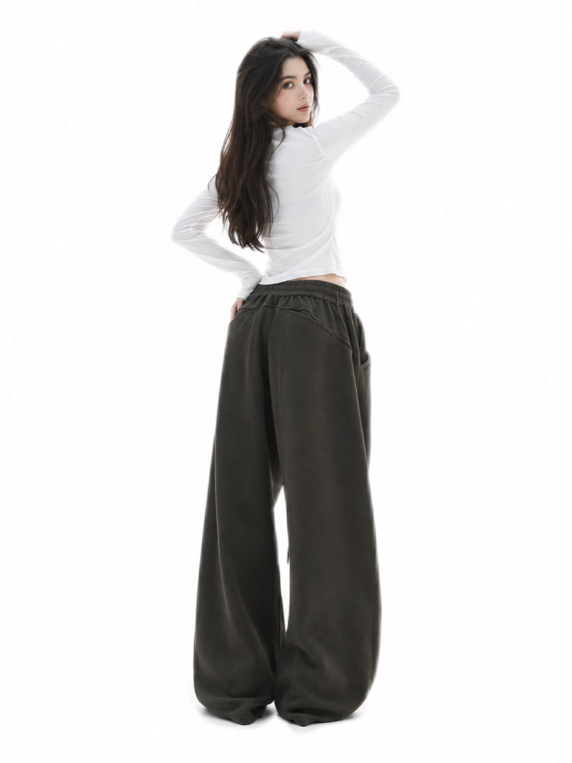 Sculpted Wide-Leg Sweatpants